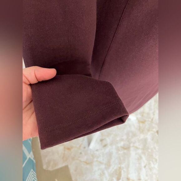 Duluth Trading Women’s Midi Dress Burgundy Long Sleeve Boat Neck Size S - Picture 4 of 16